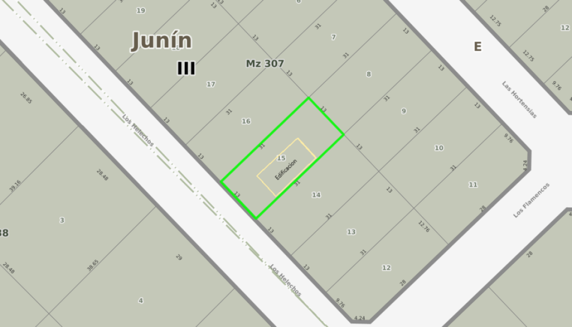 Los Helechos al 200 Junín Terreno 0  ambientes  En Venta -0